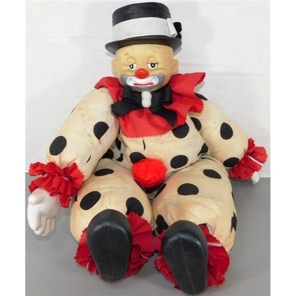 9815/472 Circus Clown Collectible Doll Gloomy Sad Hobo Shelf Sitter Clown